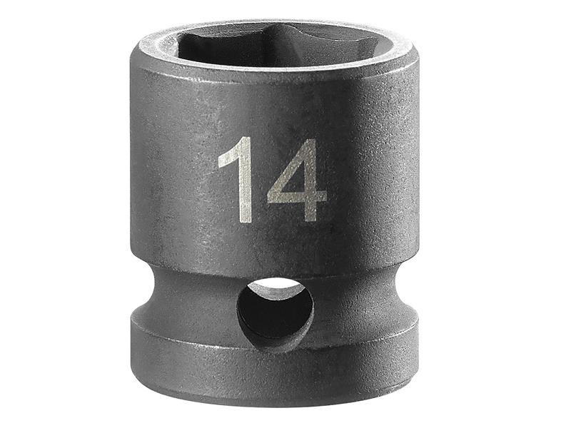 6-Point Stubby Impact Socket 1/2in Drive 14mm                                   