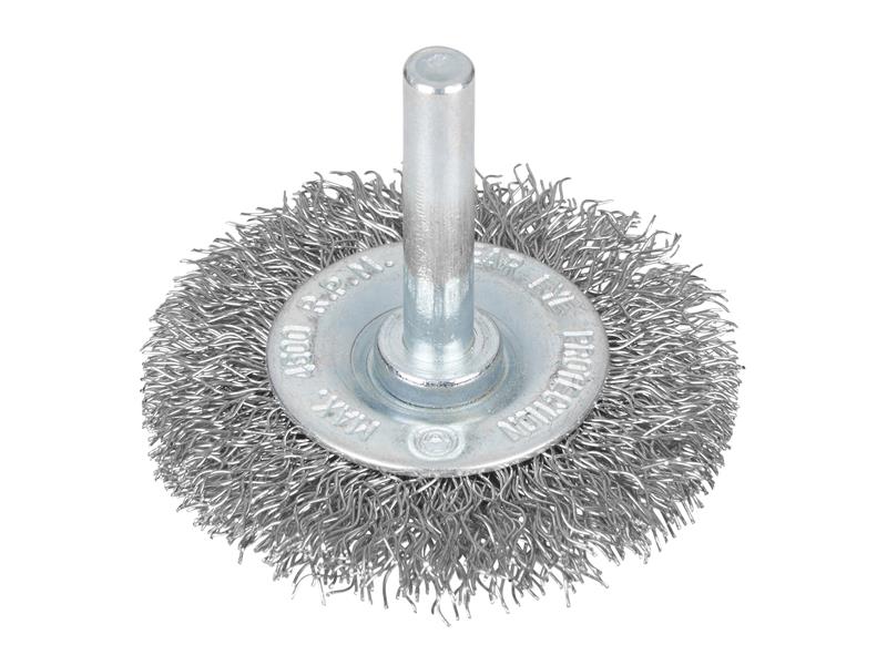 Flat Steel Wire Wheel Brush 50mm x 6mm Arbor                                    