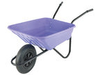 90L Pink Polypropylene Wheelbarrow - Puncture Proof