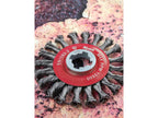X-LOCK Conical Wire Brush 115mm M14x2, 0.50mm Steel Wire                        