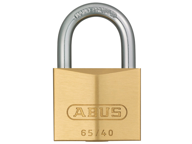 65/40mm Brass Padlock 63mm Long Shackle Keyed Alike 6405