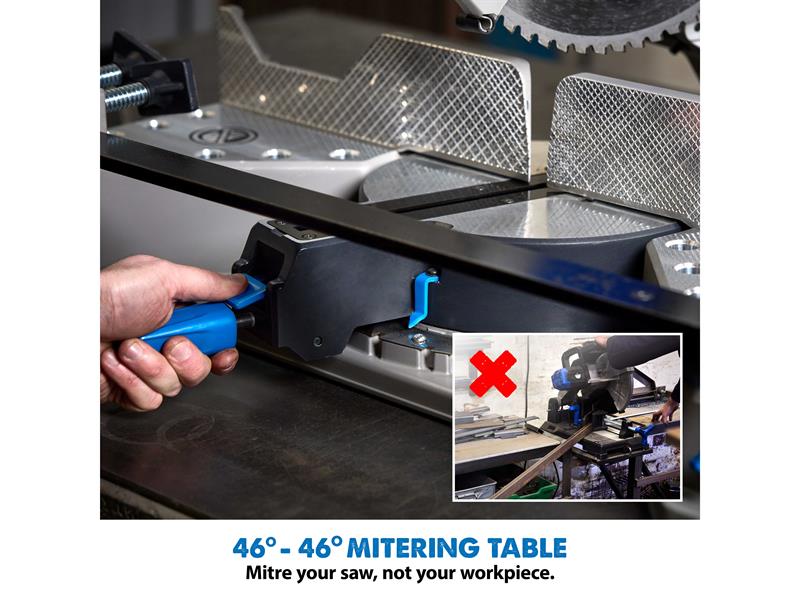 S355MCS Heavy-Duty Metal Cutting Mitre Chop Saw 2200W 240V                      