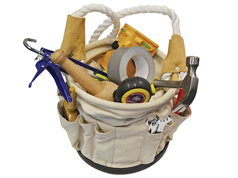 Canvas Tool Bucket with Rope Handle                                             