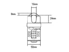 CP60 Combination Padlock 5-Wheel 60mm Close Shackle