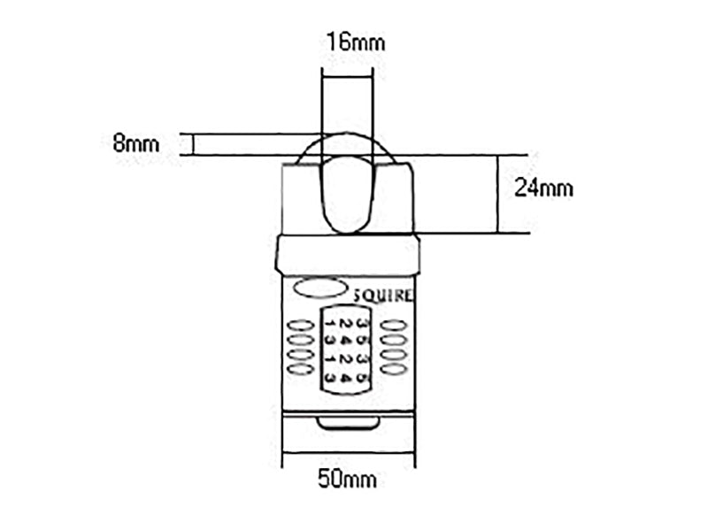 CP60 Combination Padlock 5-Wheel 60mm Close Shackle