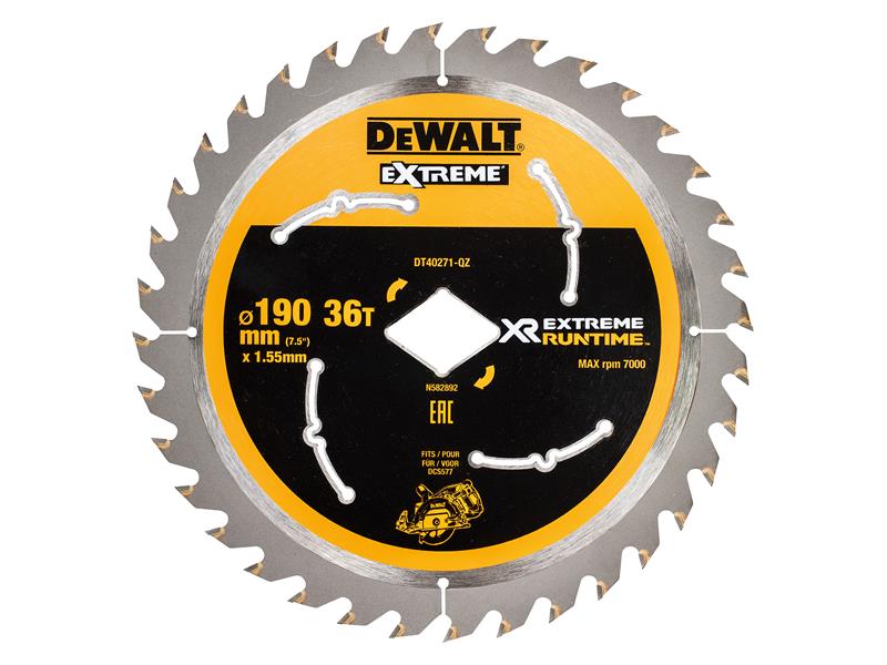 Extreme Runtime FlexVolt Circular Saw Blade 190mm x Diamond x 36T               