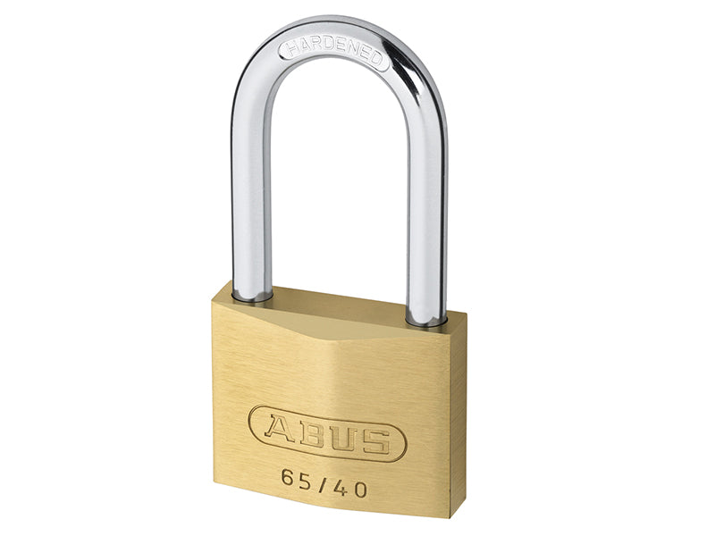 65/40mm Brass Padlock 63mm Long Shackle Keyed Alike 6405