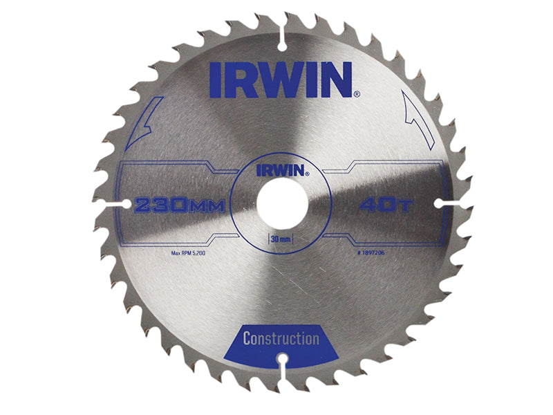 Construction Circular Saw Blade 230 x 30mm x 40T ATB                            