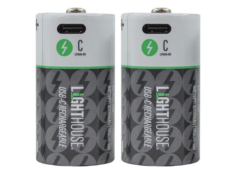 C USB-C Rechargeable Battery Li-ion Pack of 2