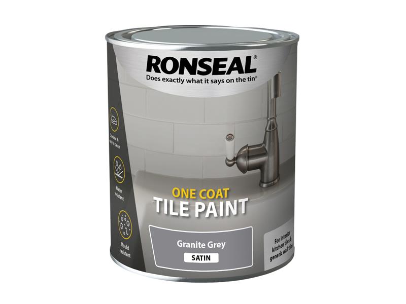 One Coat Tile Paint White Satin 750ml