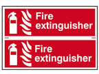 Fire Extinguisher - 2 PVC Signs 300 x 100mm