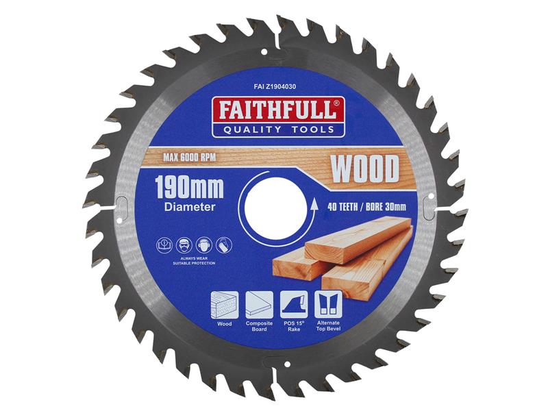 TCT Circular Saw Blade 190 x 30mm x 40T POS