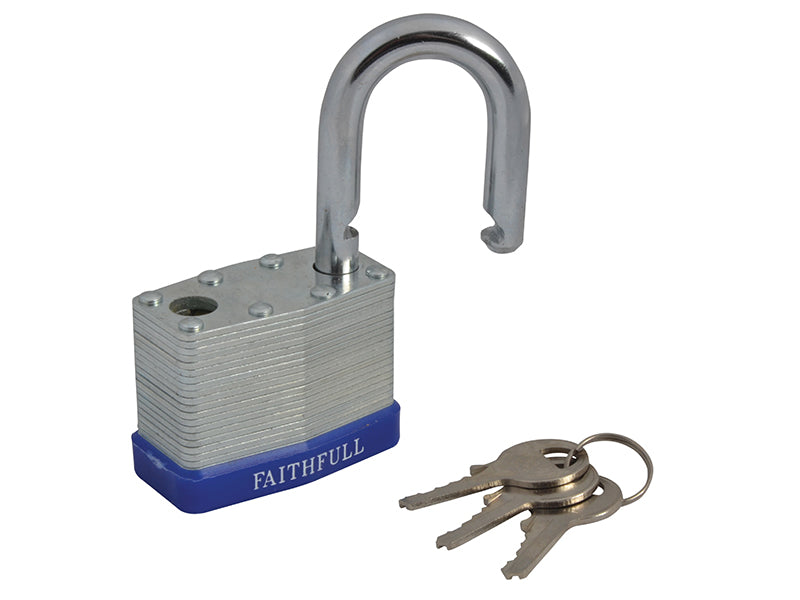 Laminated Steel Padlock 50mm 3 Keys                                             