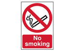 No Smoking - PVC Sign 400 x 600mm