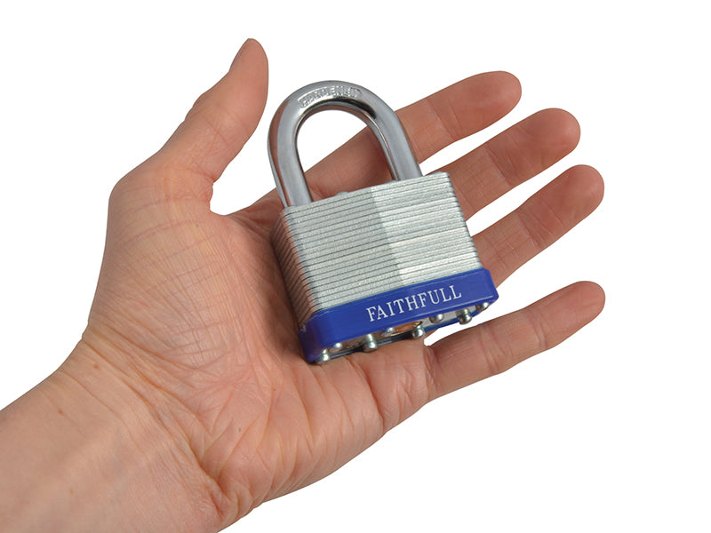 Laminated Steel Padlock 50mm 3 Keys                                             