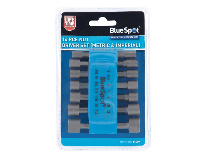 Metric & Imperial Nut Driver Set, 14 Piece                                      