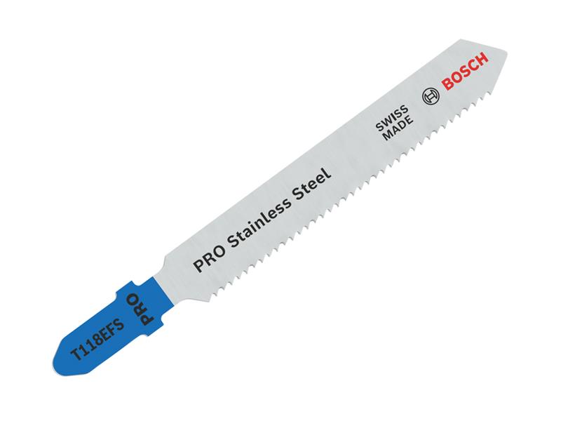 PRO Stainless Steel T118EFS Jigsaw Blade 83mm Pack of 5                         
