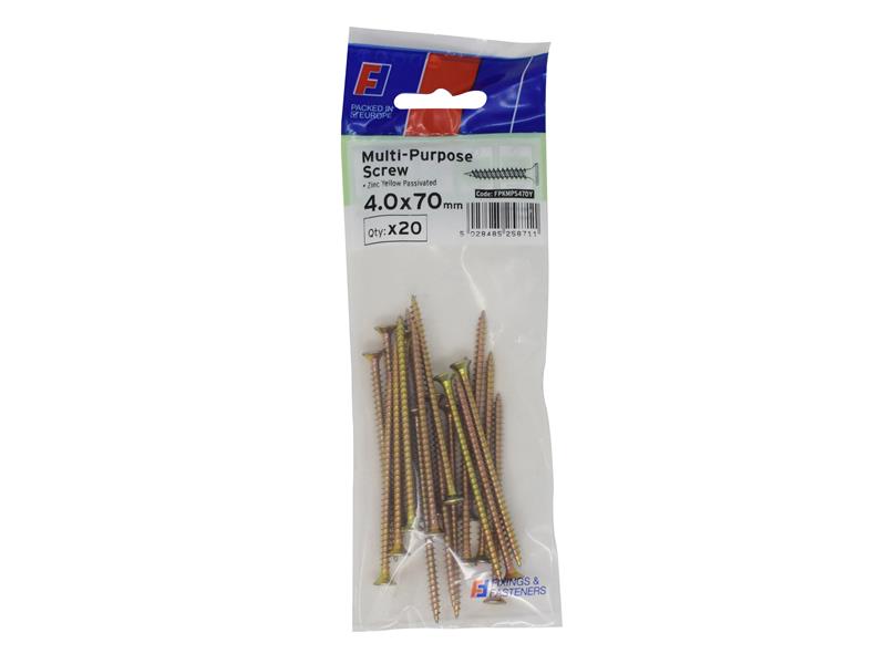 Multi-Purpose Pozi Screw CSK ST ZYP 5.0 x 90mm ForgePack 10