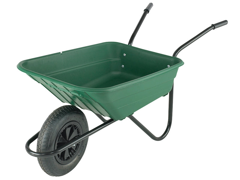 90L Pink Polypropylene Wheelbarrow - Puncture Proof
