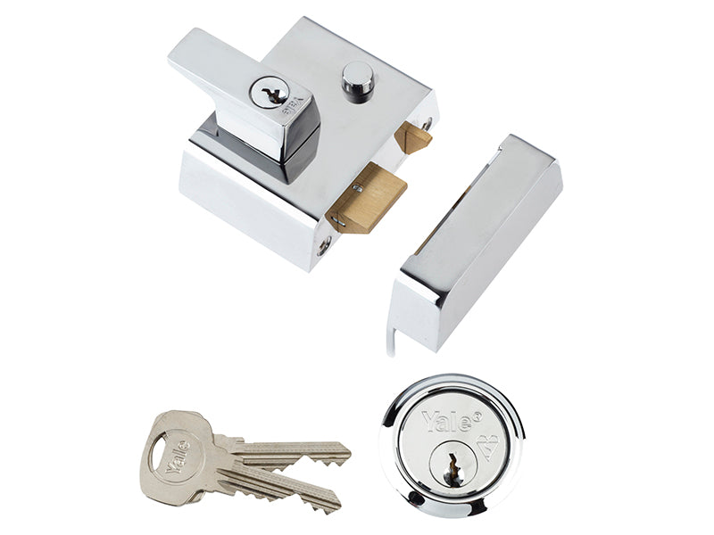 P2 Double Locking Nightlatch 40mm Backset DMG/PB Finish Visi