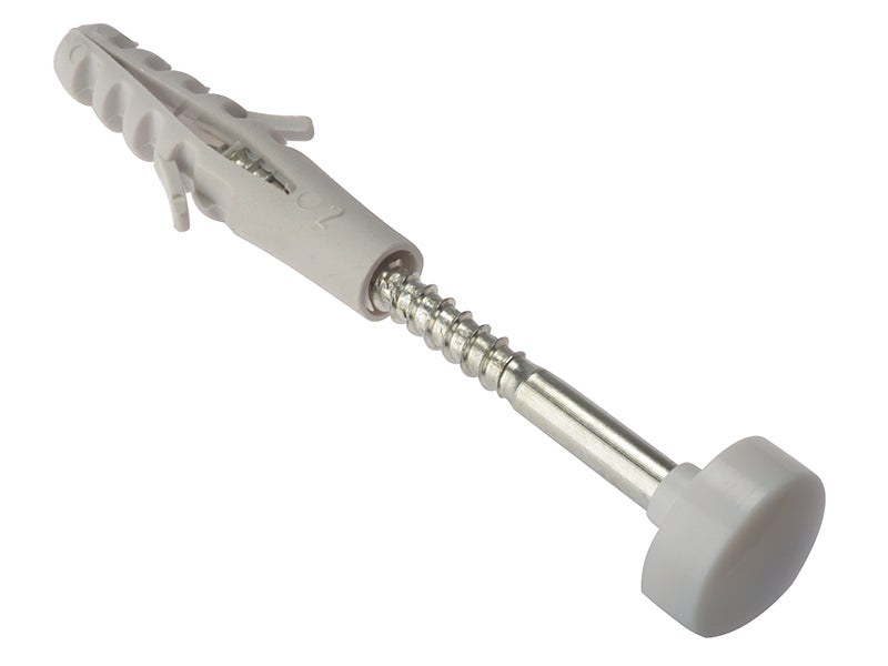 W.C. Fixing Kit White Cap M6 x 80mm (1 Pair)                                    