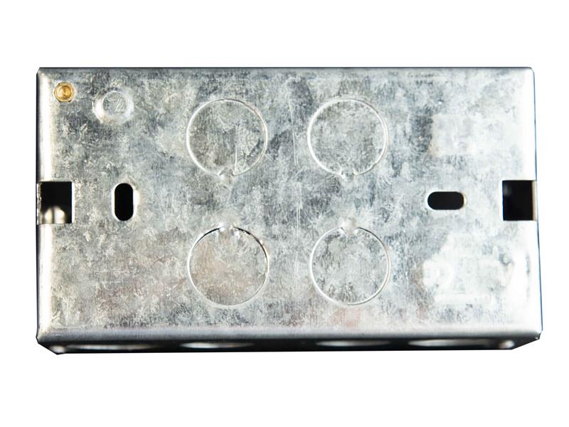 Metal Back Box 2-Gang 45mm                                                      