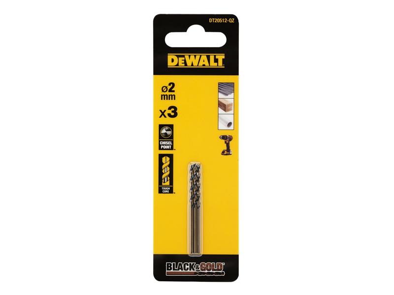 BLACK&GOLD HSS Drill Bits (3) 2.0mm                                             