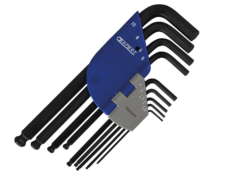 Metric Ball End Hexagon Key Long Arm Set, 9 Piece                               