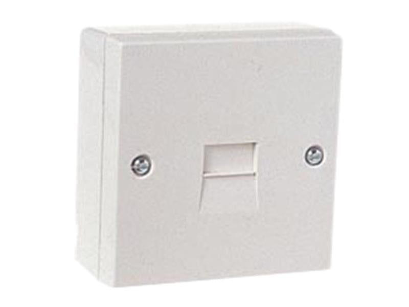 Telephone Socket 1 Way White                                                    