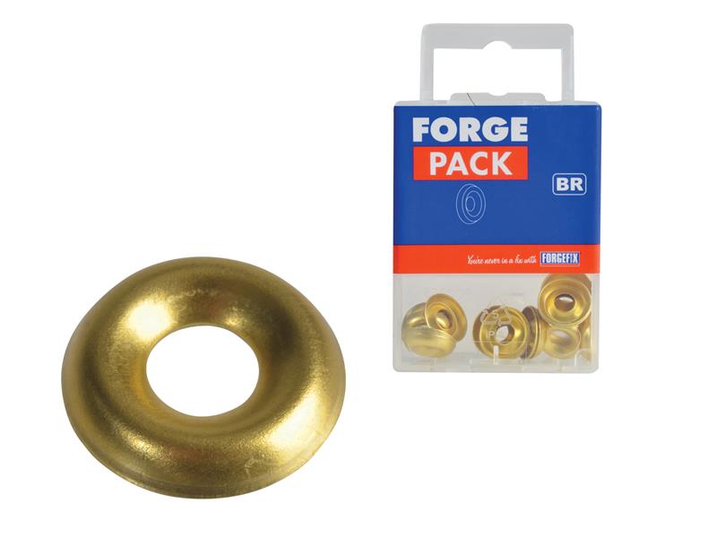 Screw Cup Washer Brass No.8 ForgePack 20                                        