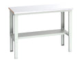 Cubio Adjustable Bench with Half Shelf, Laminate Top 2000 x 750mm