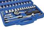 1/4in Square Drive Socket & Bit Set, 46 Piece                                   