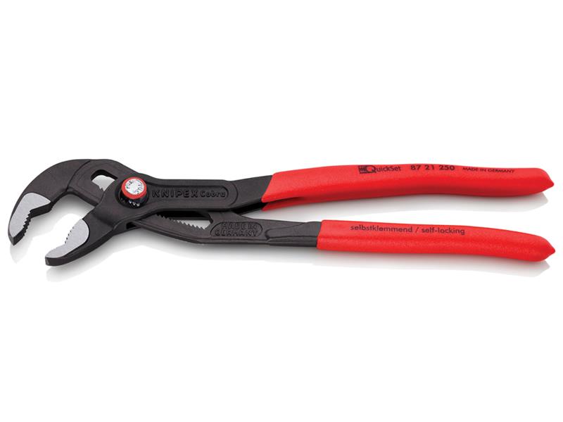 87 21 250 Cobra® Quickset Water Pump Pliers Plastic Coated Grip 250mm           