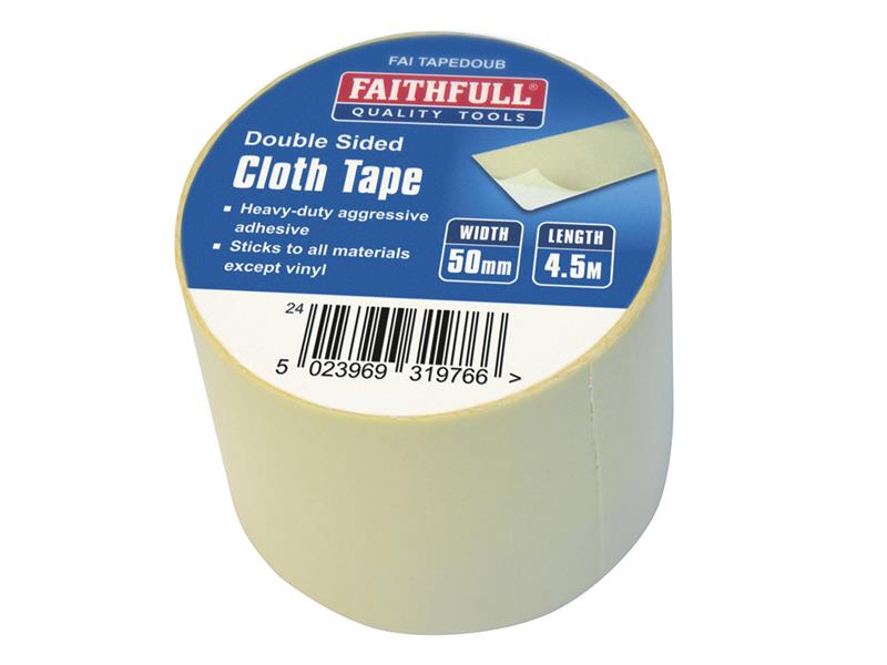 Heavy-Duty Double-Sided Cloth Tape 50mm x 4.5m                                  