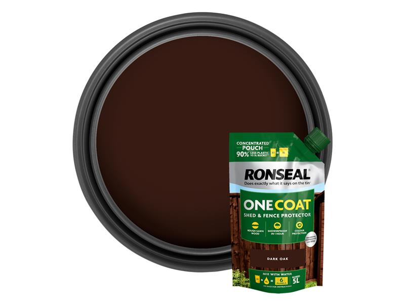One Coat Shed & Fence Refill Pouch Tudor Black 950ml