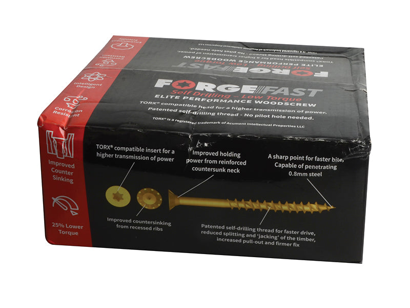 ForgeFast Torx® Compatible Wood Screw Pack 1800 Piece                           