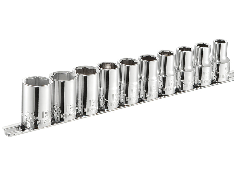 1/2in Drive Socket Set, 10 Piece                                                