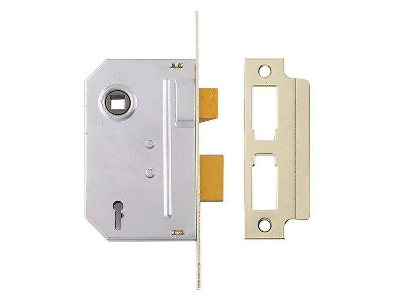 PM320 3 Lever Mortice Sashlock Polished Brass 79mm 3in