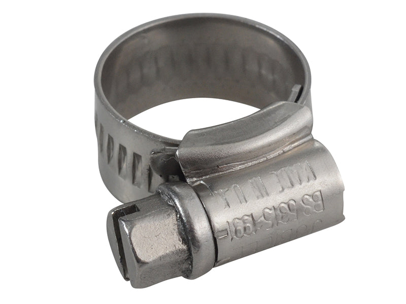 0X Stainless Steel Hose Clip 18 - 25mm (3/4 - 1in)