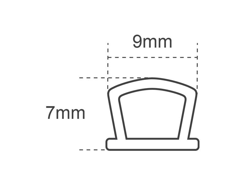 Silicone Draught Excluder Brown 6M 9 x 7mm                                      