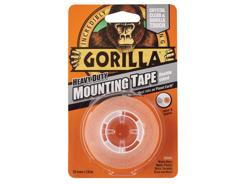 Gorilla Heavy-Duty Mounting Tape 25.4mm x 1.52m Black                           
