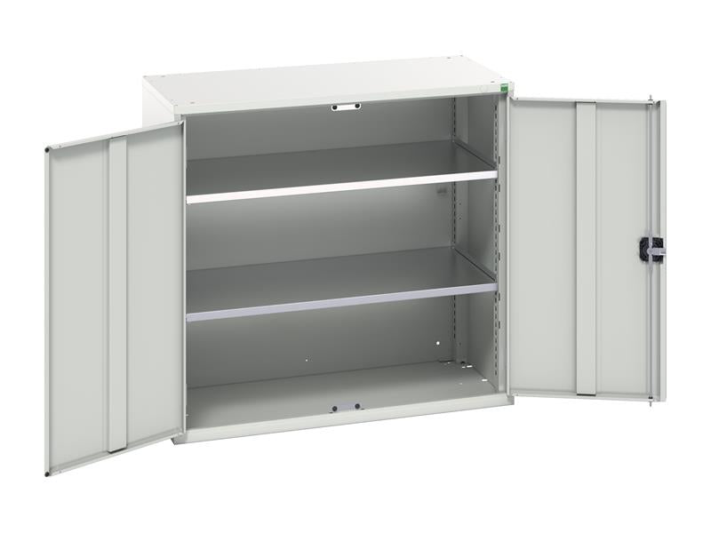 Verso 2 Shelf Cupboard 1050mm Light Grey