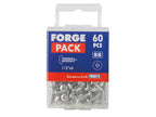 Self-Tapping Screw Pozi Compatible Pan Head SS 1/2in x 6 ForgePack 60           