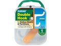 Hollow Door Hook Double White DHW133