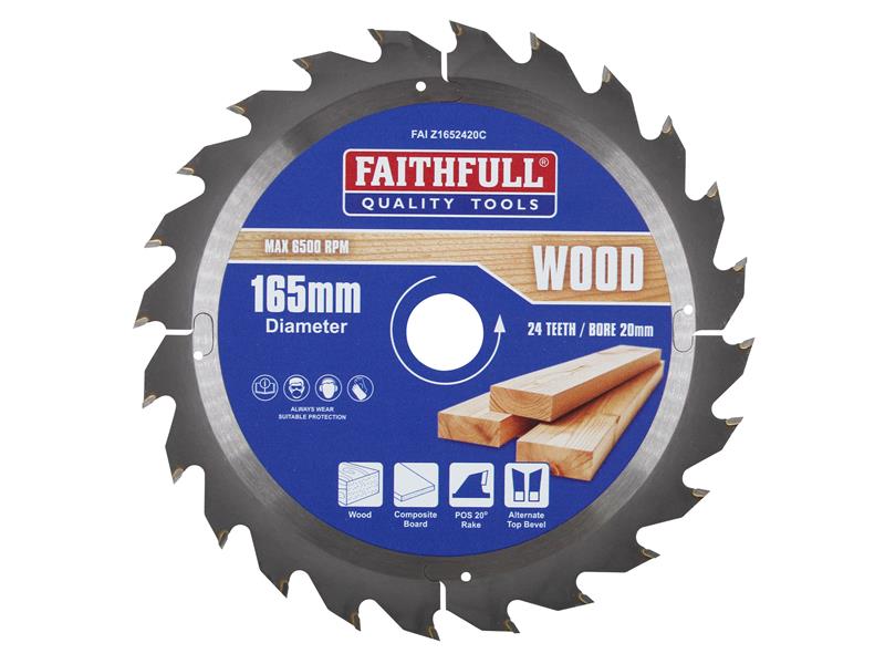 TCT Cordless Trimsaw Blade 165 x 20mm x 40T POS