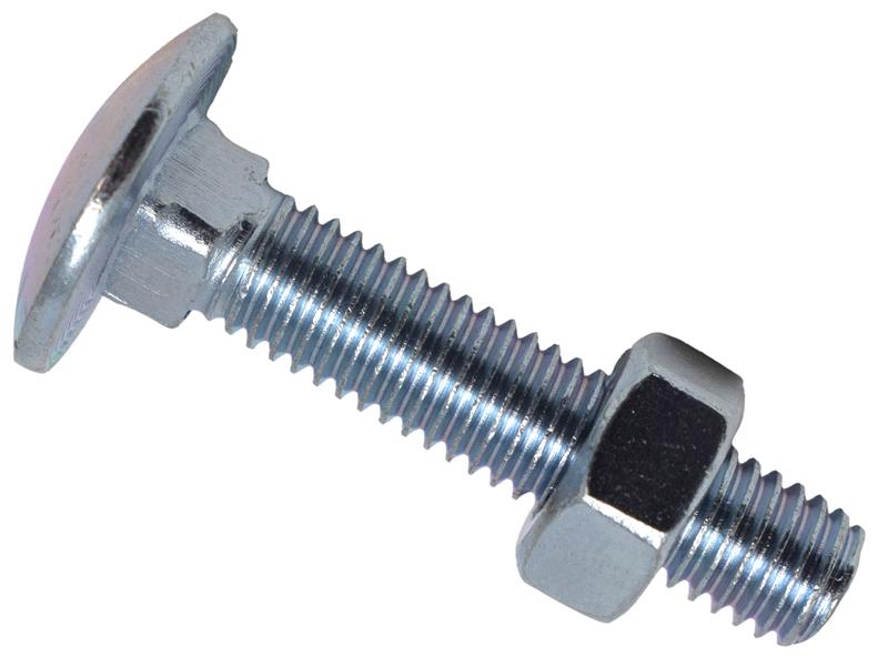 Cup Square Hex Bolt & Nut ZP M10 x 70mm Box 25