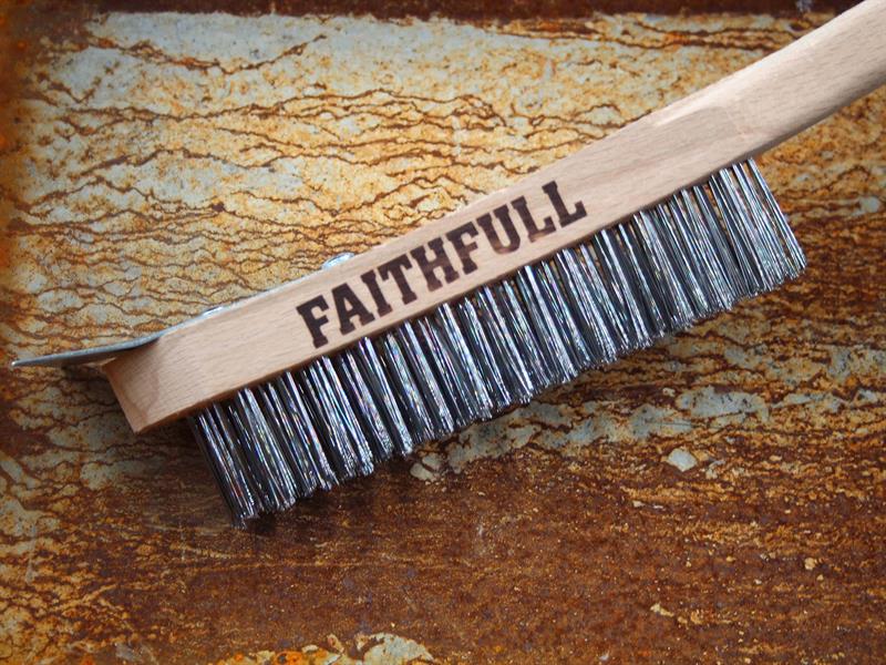 Heavy-Duty Scratch Brush with Scraper - 4 Row                                   