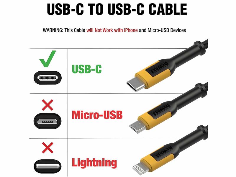 USB C to USB C Reinforced Charging Cable 1.2m (4ft)