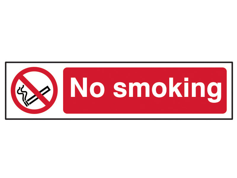 No Smoking - PVC Sign 400 x 600mm