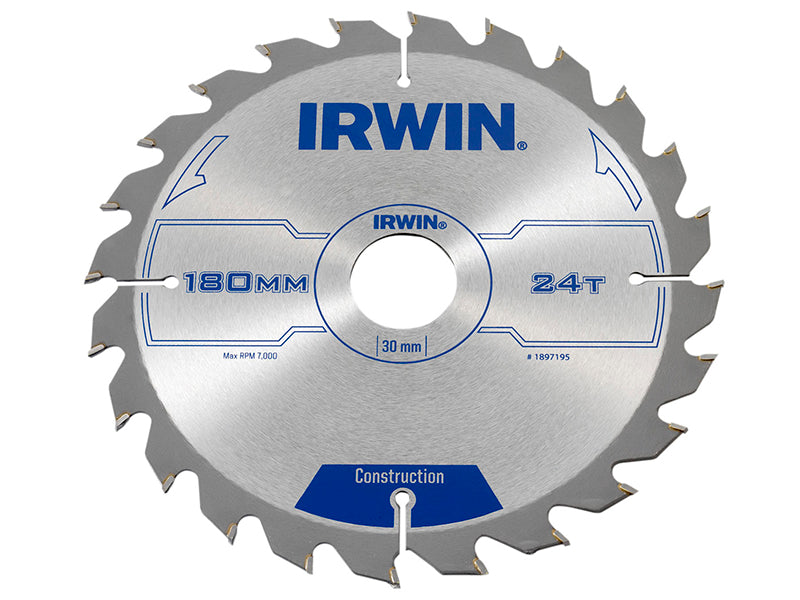 Construction Circular Saw Blade 180 x 30mm x 24T ATB                            